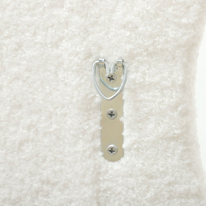 Full-Length Mirror 160 x 60 cm Arched Floor Mirror with Wave Design Shatterproof Glass Velvet Frame Wall Mirror Floor Mirror for Living Room, Bedroom, Hallway, White