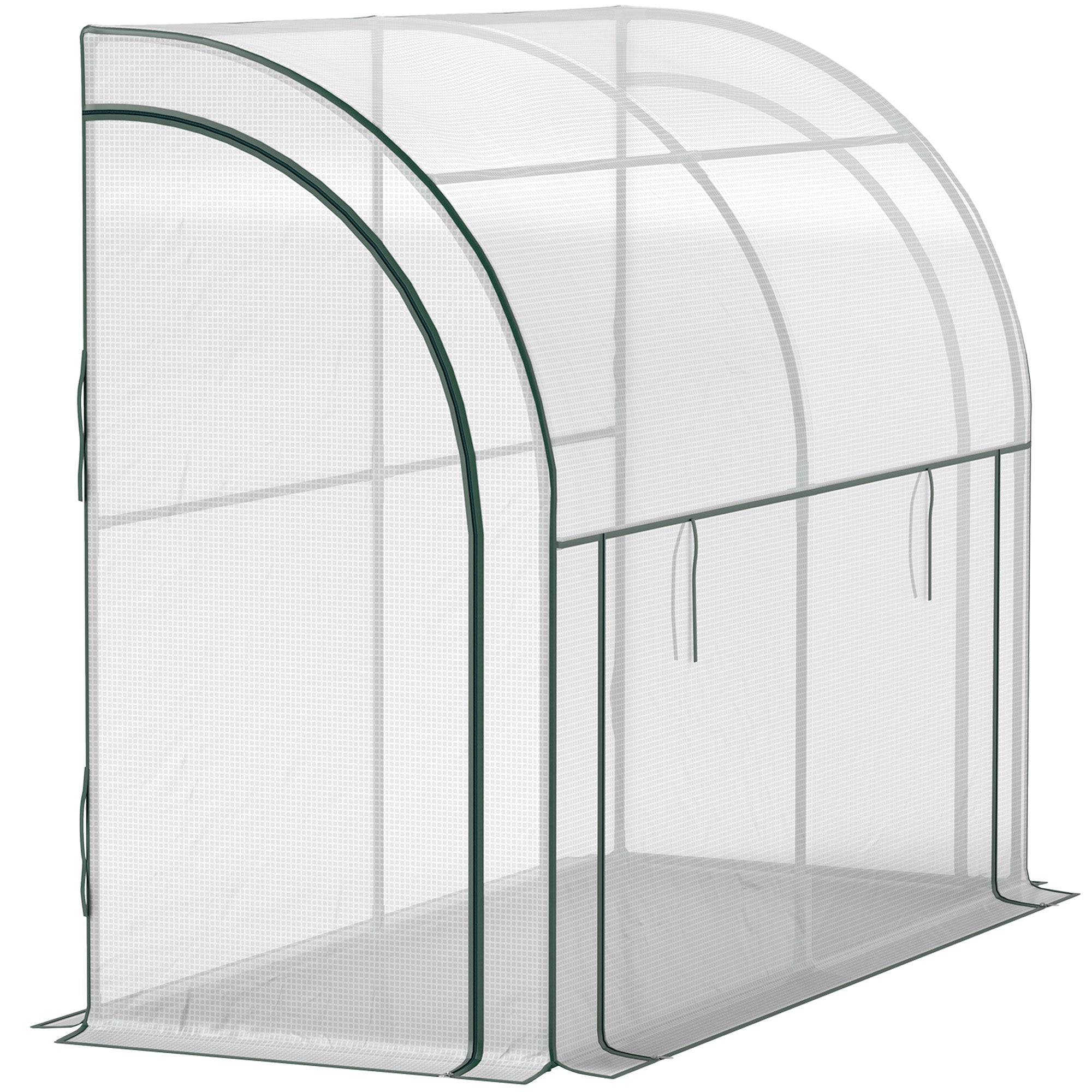 Greenhouse with Roll Door, Winterproof Foil Greenhouse made of Steel, Greenhouse for Balcony, Garden, Tomato House with UV Protection 200x80x157cm Tomato Greenhouse for Vegetables Flowers Plants White