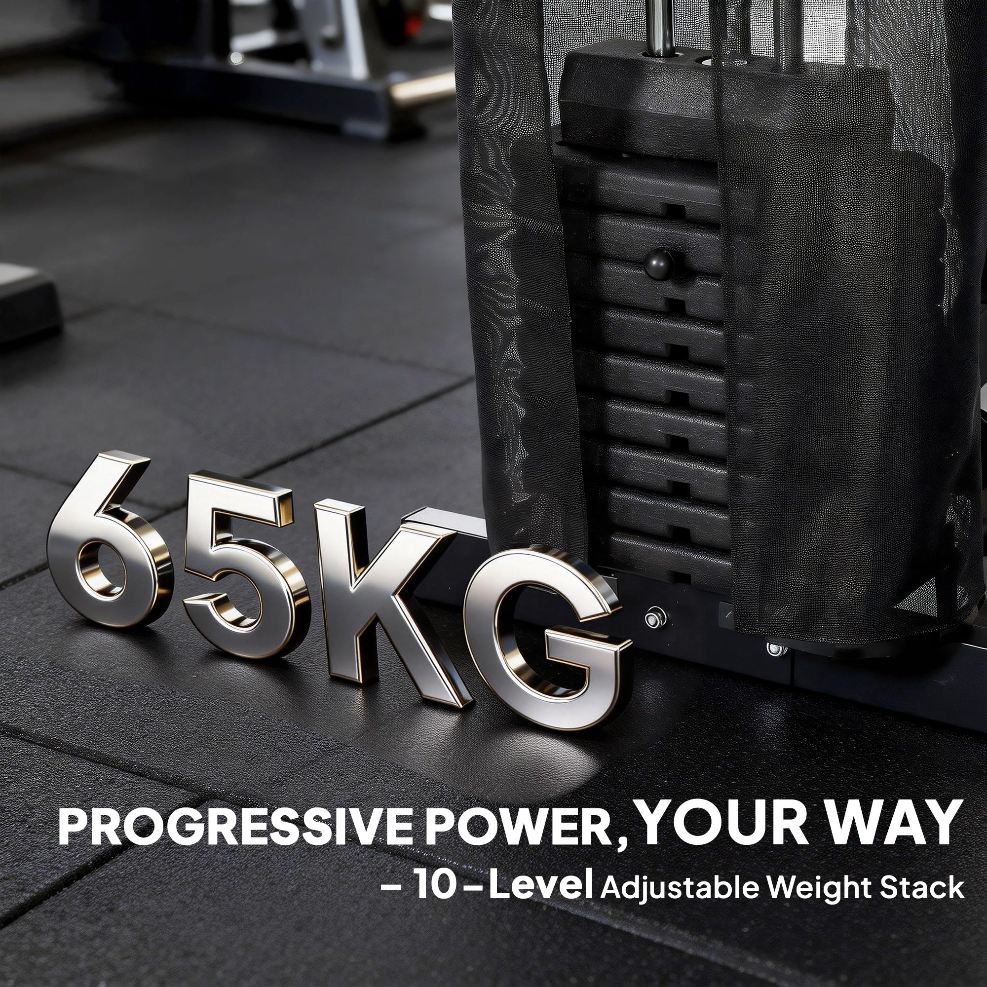 SPORTNOW Home Gym Station with Lat Pulldown & Butterfly Bar, 65 kg Weight Stack, Cable Leg Press — Multifunction Strength Trainer (Up to 120 kg Capacity)