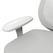 Office Chair Mesh Fabric Swivel Adjustable Height 360° Armrests on Wheels, Gray