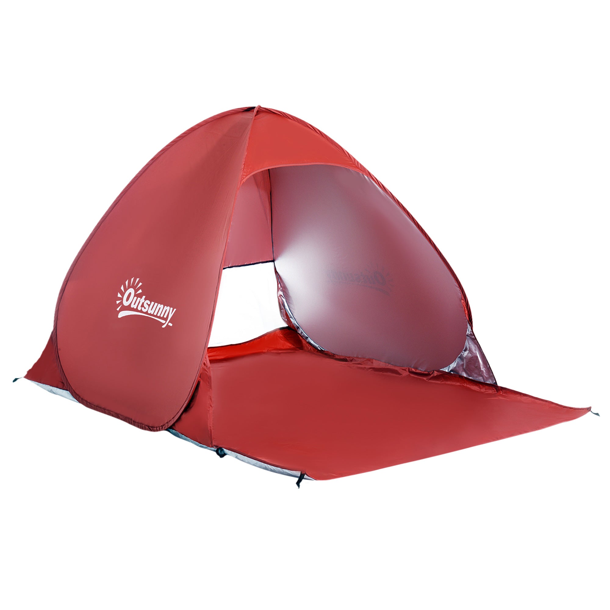 Beach Shelter Pop Up Automatic Beach Tent with Window UV Protection Portable Pop Up Tent, Beach Tent Windshield Sun Protection for 2-3 People Small Pack Size