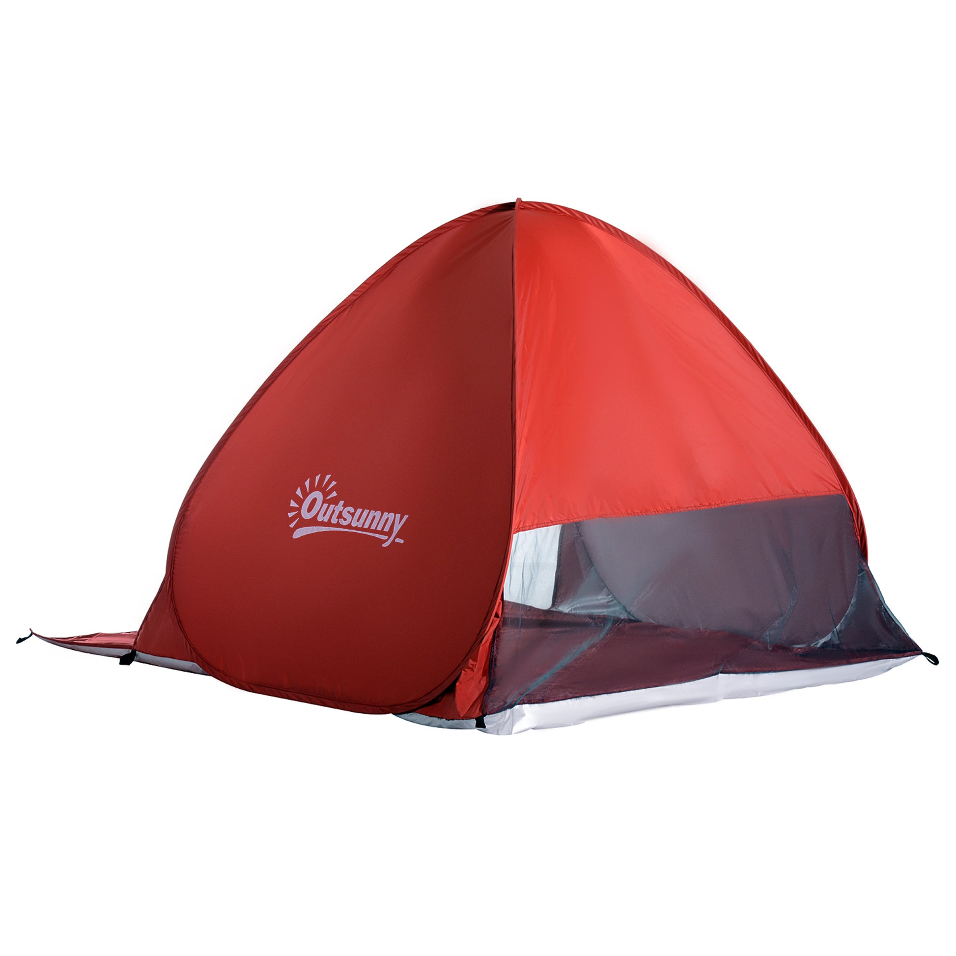 Beach Shelter Pop Up Automatic Beach Tent with Window UV Protection Portable Pop Up Tent, Beach Tent Windshield Sun Protection for 2-3 People Small Pack Size
