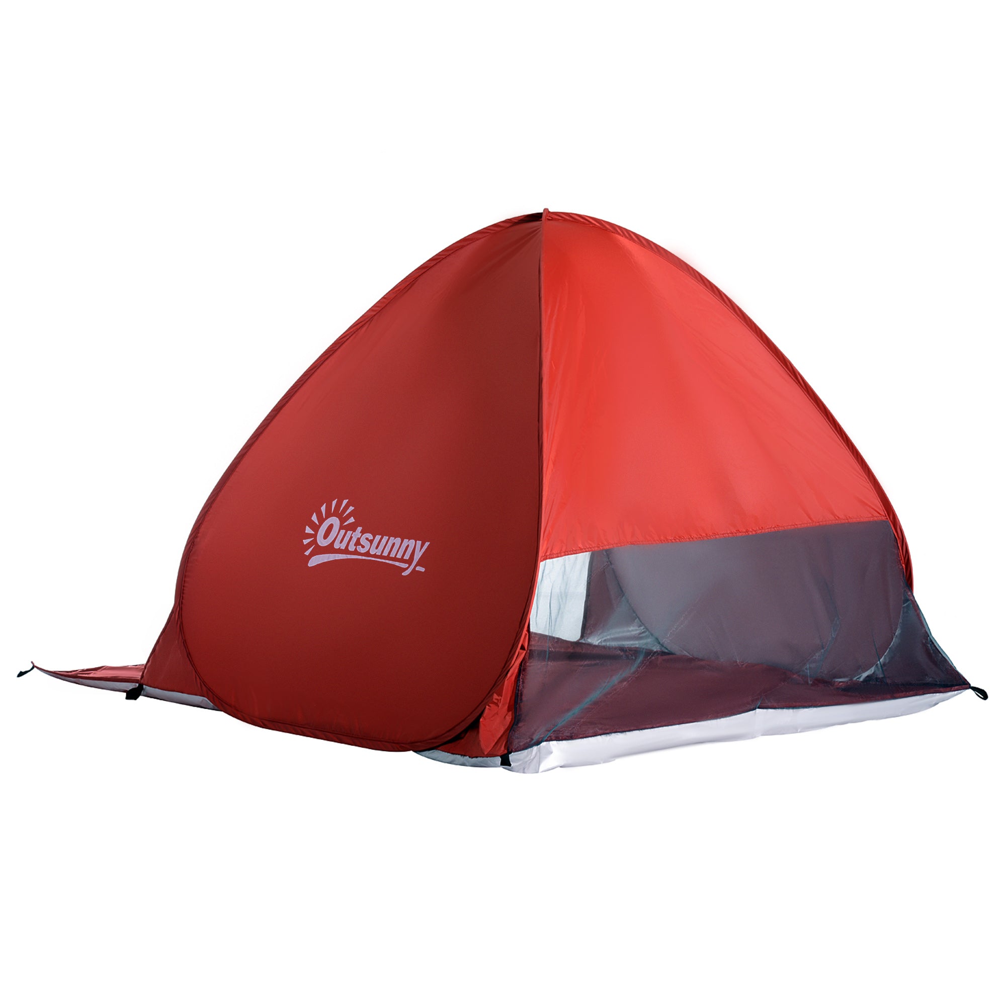 Beach Shelter Pop Up Automatic Beach Tent with Window UV Protection Portable Pop Up Tent, Beach Tent Windshield Sun Protection for 2-3 People Small Pack Size