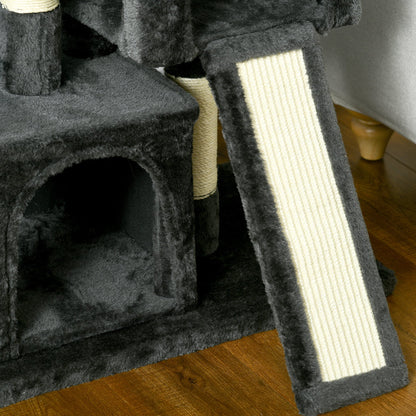 83cm Cat Tree Small Cat Scratching Tree with Sisal Columns, Cat Scratching Tree, Cat Climbing Tree, Cat Tree, Cat Furniture Play Tree for Small Cats, Dark Gray