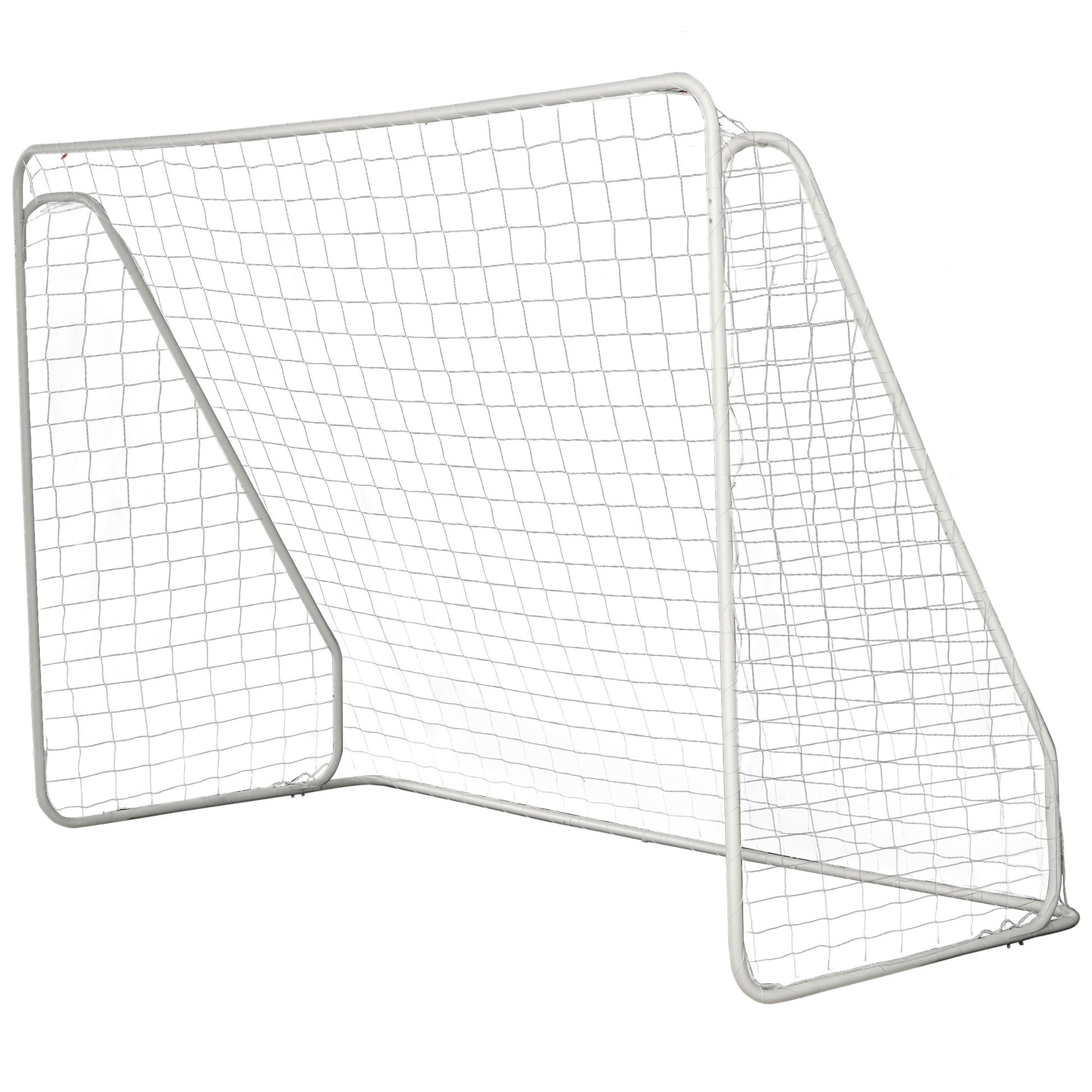 Football Goal - Soccer Goal - Training Goal dimensions 301L x 120W x 200H cm - white epoxy metal frame PE net - stakes included - white