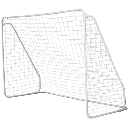 Football Goal - Soccer Goal - Training Goal dimensions 301L x 120W x 200H cm - white epoxy metal frame PE net - stakes included - white