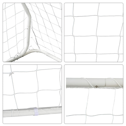 Football Goal - Soccer Goal - Training Goal dimensions 301L x 120W x 200H cm - white epoxy metal frame PE net - stakes included - white