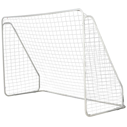 Football Goal - Soccer Goal - Training Goal dimensions 301L x 120W x 200H cm - white epoxy metal frame PE net - stakes included - white