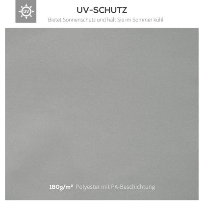 Replacement Roof for Metal Pavilion 3x4m Water-Resistant Pavilion Roof with Double Roof, Replacement Cover for Garden Pavilion Party Tent Gazebo Polyester Light Gray