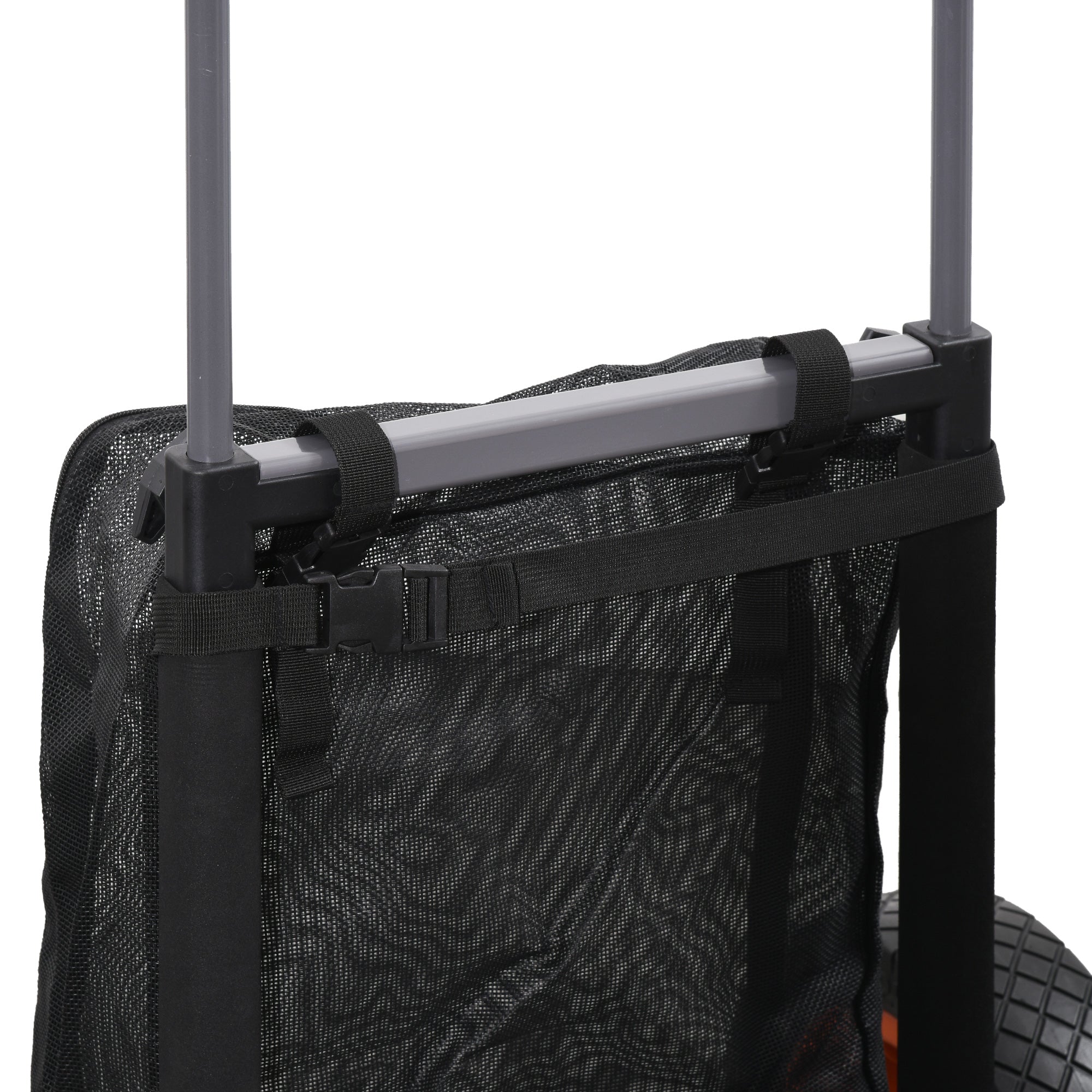 SPORTNOW Folding Beach Wagon made of Aluminum and PU with Mesh Cover, Telescopic Handle and Stand, 82x67x81 cm, Multicolor
