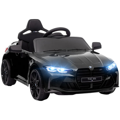 Kids Electric Car 12V Children's Car with 2.4G Remote Control, Suspension, Soft Start, Electric Vehicle with MP3, USB, LED Lights, Horn, 3-5 km/h, for Kids 3-5 Years, Black