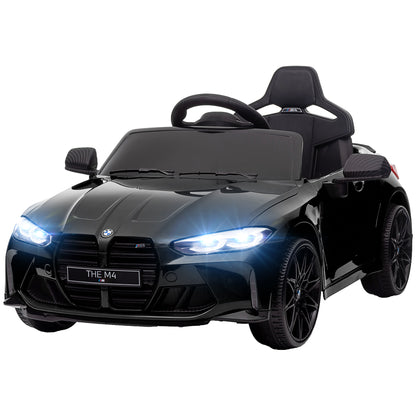 Kids Electric Car 12V Children's Car with 2.4G Remote Control, Suspension, Soft Start, Electric Vehicle with MP3, USB, LED Lights, Horn, 3-5 km/h, for Kids 3-5 Years, Black