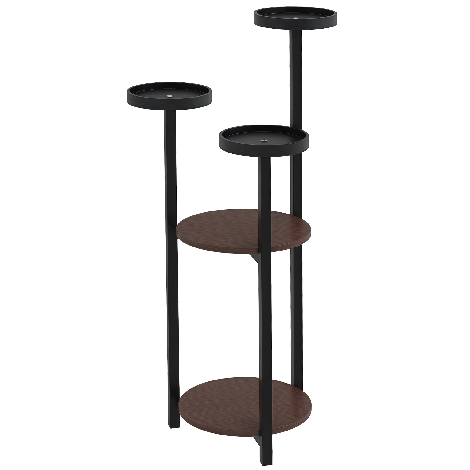Wooden Plant Stand, Flower Rack with 5 Tiers, Plant Shelf, Flower Ladder, Plant Stand for Garden, Balcony, Brown, 28 x 28 x 87 cm