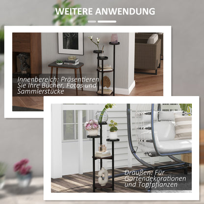 Wooden Plant Stand, Flower Rack with 5 Tiers, Plant Shelf, Flower Ladder, Plant Stand for Garden, Balcony, Brown, 28 x 28 x 87 cm