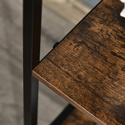 Chest of Drawers Storage Cabinet with 3 Fabric Drawers, 2 Open Shelves, Dresser Cabinet with Metal Frame for Bedroom, Living Room Brown