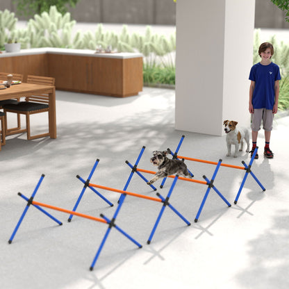 4-Piece Dog Agility Set — Adjustable Hurdles with Carry Bag, Portable Training Kit for Small Dogs