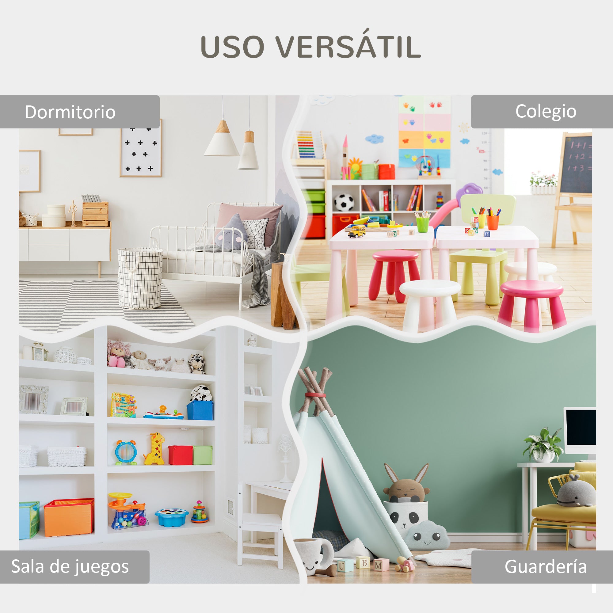 ZONEKIZ Toy Organizer Children's Shelf with Open Shelves for Bedroom Playroom Nursery 85x26x84 cm Gray