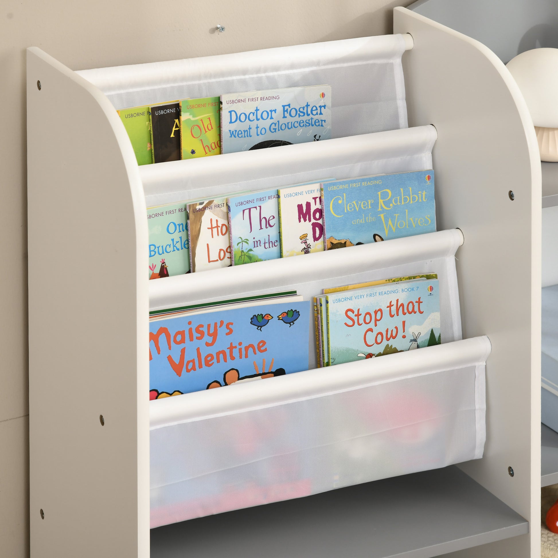 ZONEKIZ Toy Organizer Children's Shelf with Open Shelves for Bedroom Playroom Nursery 85x26x84 cm Gray