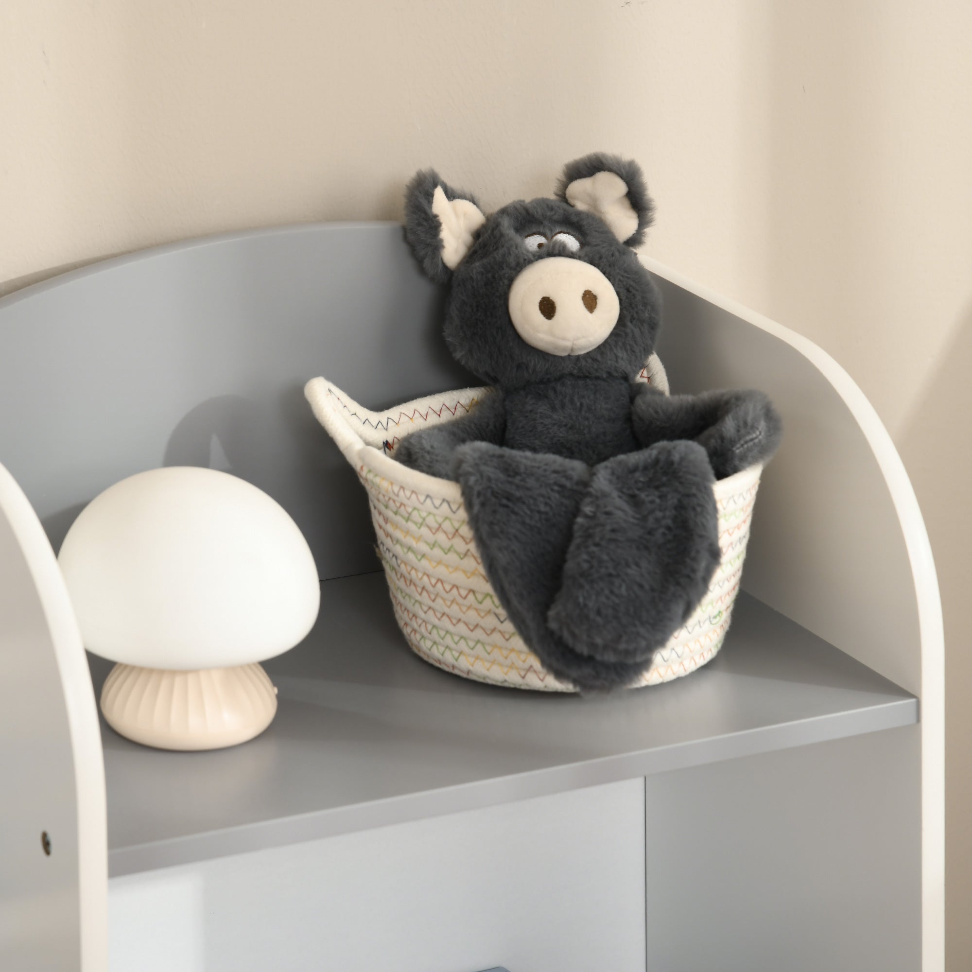 ZONEKIZ Toy Organizer Children's Shelf with Open Shelves for Bedroom Playroom Nursery 85x26x84 cm Gray