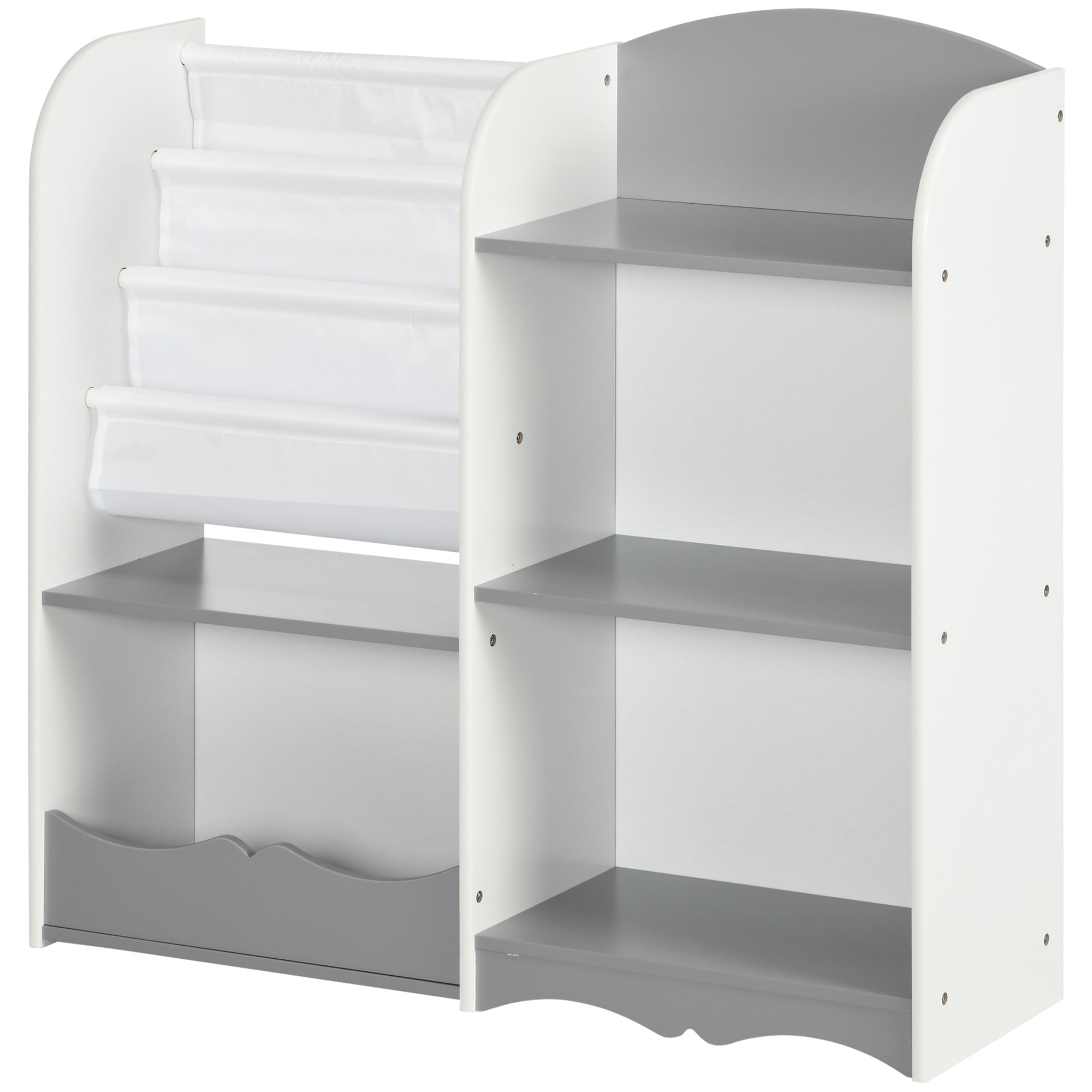 ZONEKIZ Toy Organizer Children's Shelf with Open Shelves for Bedroom Playroom Nursery 85x26x84 cm Gray