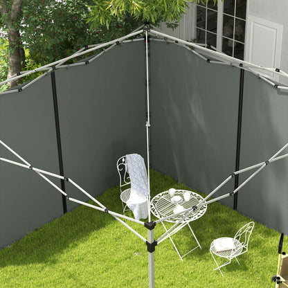 Replacement Side Panels for Gazebo 3 x 3 or 3 x 6 m 2 pieces Dark Grey
