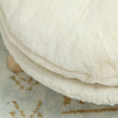 Dog Sofa Dog Couch with Cushion, Wooden Legs, Washable Pet Bed Elevated Pet Sofa Cat Sofa for Small Dogs, 40.5 x 40.5 x 33 cm Cream White