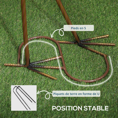 Garden Figurine, Heron Sculpture Made of Metal, Outdoor Garden Decoration 63 cm, for Pond, Patio, Terrace, Lawn, multicolor