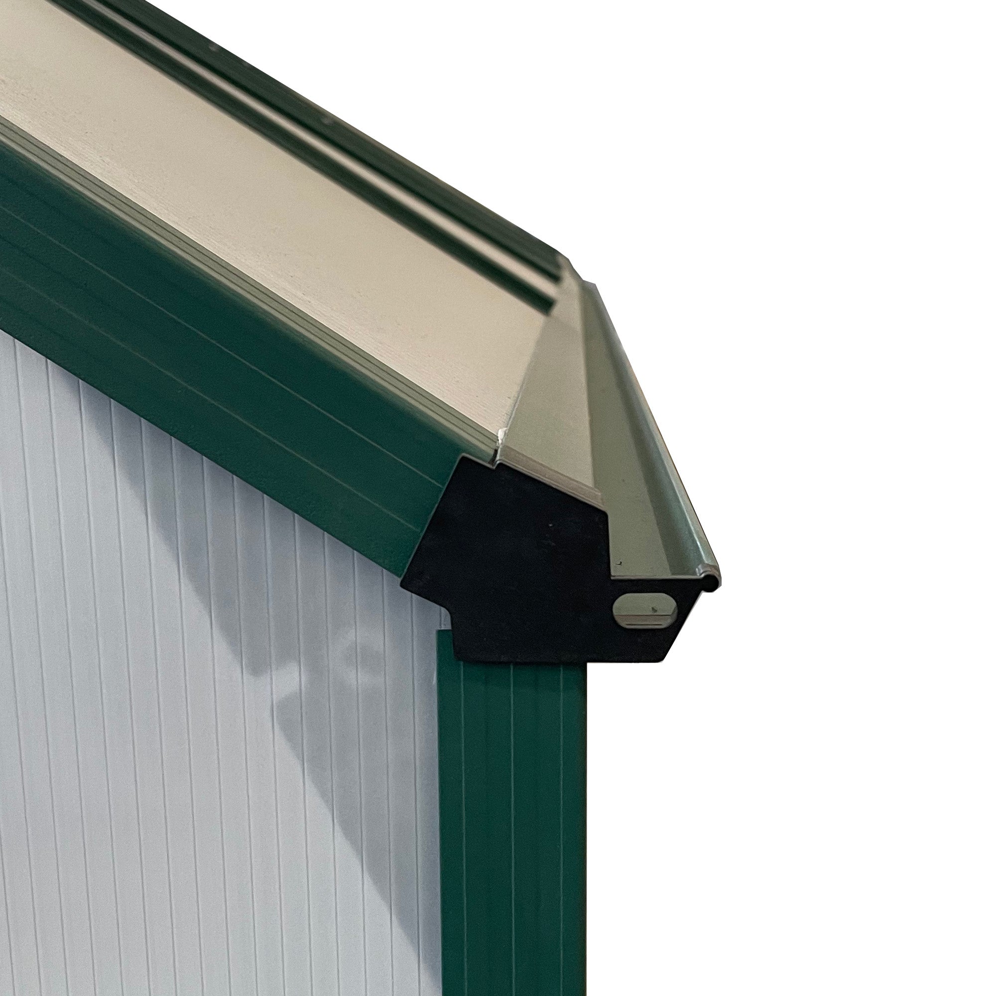 Polycarbonate Garden Greenhouse 244x500x216cm, with Openable Window and Sliding Door, Aluminum Frame, Green