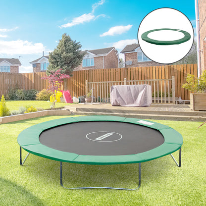 Trampoline Edge Cover Safety Net Weatherproof Tarpaulin Ladder Edge Cover: Ø 244cm Green