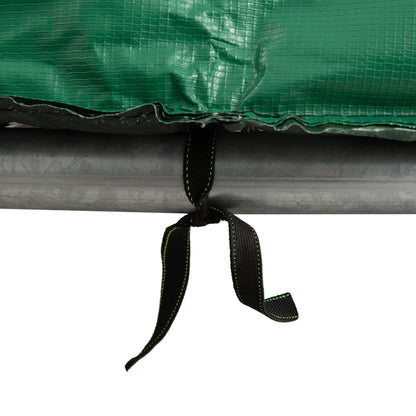 Trampoline Edge Cover Safety Net Weatherproof Tarpaulin Ladder Edge Cover: Ø 244cm Green