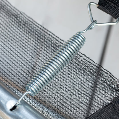 Elastic Trampoline for Children and Adults with Safety Net Padded Poles, Garden Trampoline, 244x244x205, Blue and Black