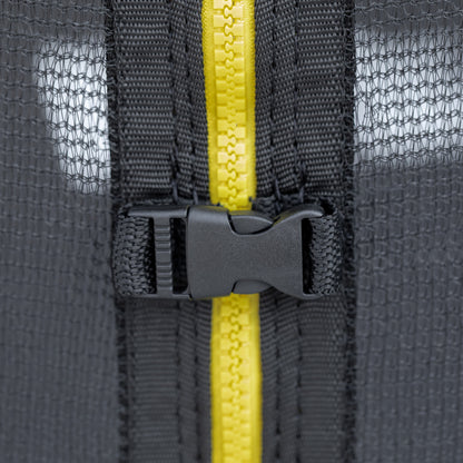 Elastic Trampoline for Children and Adults with Safety Net Padded Poles, Garden Trampoline, 244x244x205, Blue and Black