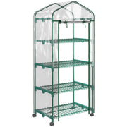 Greenhouse with Roll, Shelves, Winterproof Steel Greenhouse, Greenhouse for Balcony, Garden, Tomato House 69 x 50 x 165 cm, Tomato Greenhouse for Tomatoes, Flowers, Plants Transparent