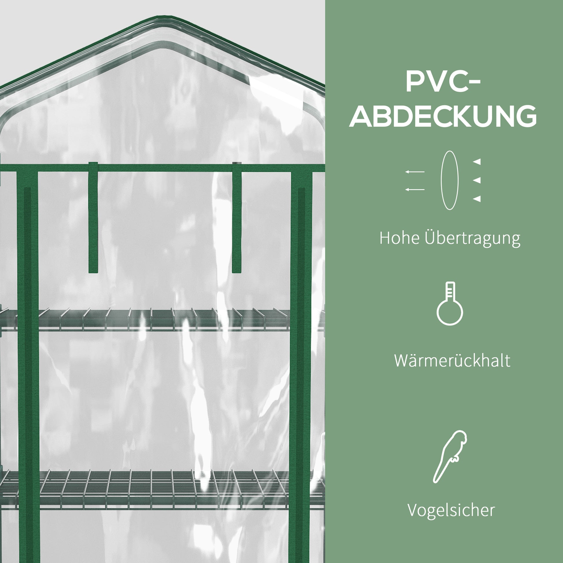 Greenhouse with Roll, Shelves, Winterproof Steel Greenhouse, Greenhouse for Balcony, Garden, Tomato House 69 x 50 x 165 cm, Tomato Greenhouse for Tomatoes, Flowers, Plants Transparent