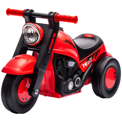 Kids Motorcycle, Slide Car with Music, Child Vehicle, 1.5V Kiddie Car with Bubbles, Tricycle Kids Motorcycle for Children 2-5 Years, up to 30 kg Load Capacity, Red