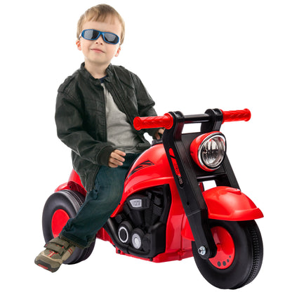 Kids Motorcycle, Slide Car with Music, Child Vehicle, 1.5V Kiddie Car with Bubbles, Tricycle Kids Motorcycle for Children 2-5 Years, up to 30 kg Load Capacity, Red