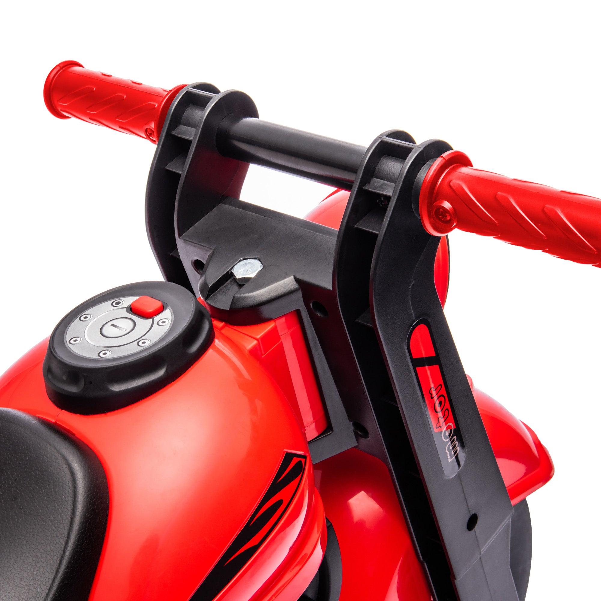 Kids Motorcycle, Slide Car with Music, Child Vehicle, 1.5V Kiddie Car with Bubbles, Tricycle Kids Motorcycle for Children 2-5 Years, up to 30 kg Load Capacity, Red