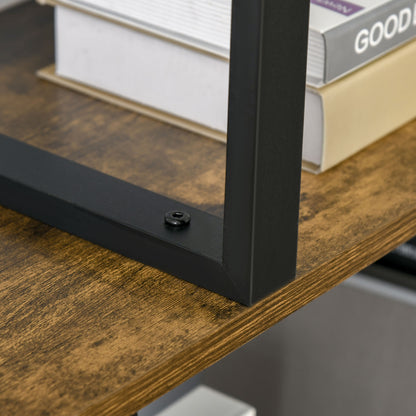 Industrial Style Staircase 5-Shelf Bookcase Room Divider 102 x 30 x 160 cm Rustic Brown