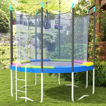 SPORTNOW Trampoline Edge Padding Ø244 cm Wide, Tear-Resistant UV-Resistant Spring Cover, Waterproof, Trampoline Accessories Edge Protection Safety Net Spare Parts for Garden Trampolines, Multicolored