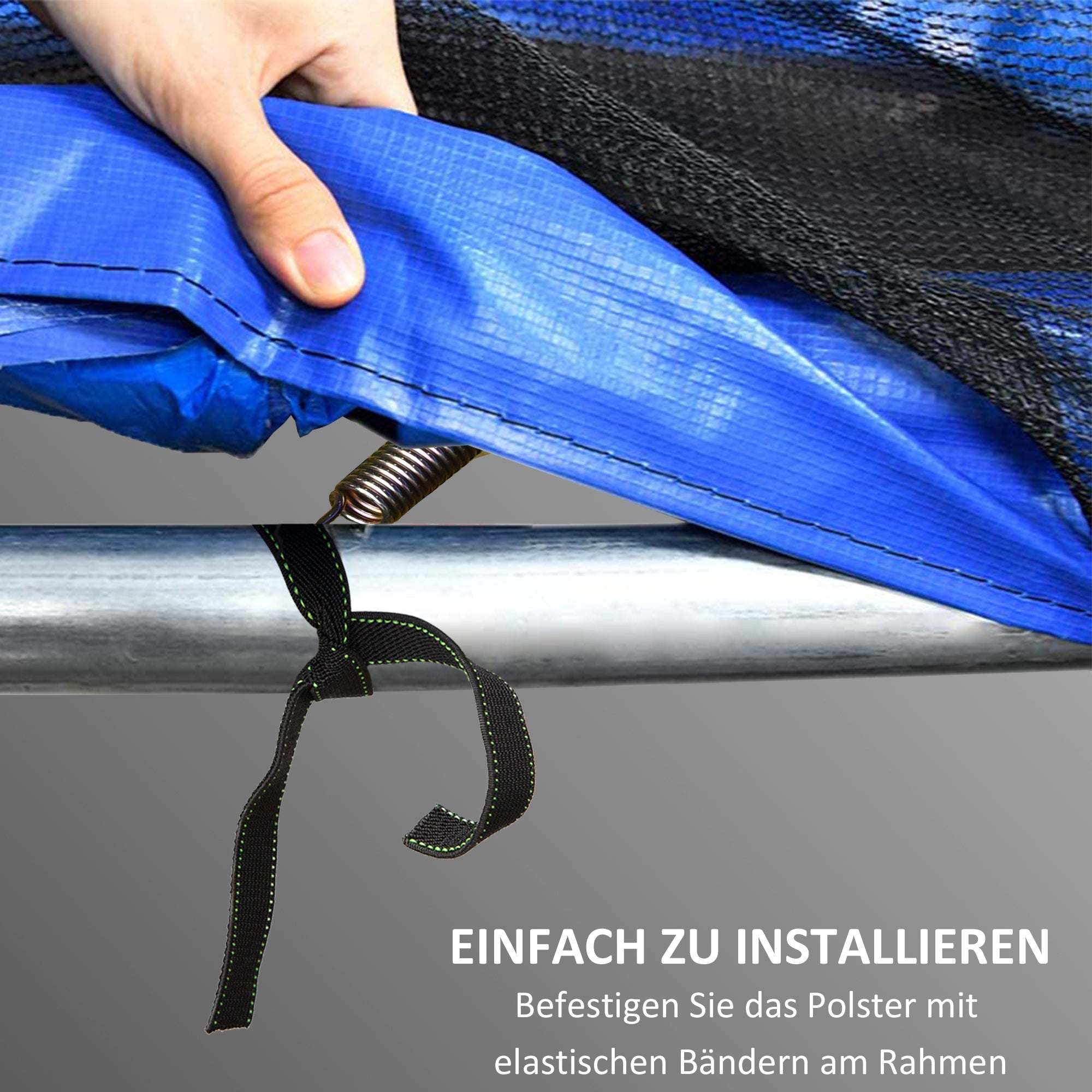SPORTNOW Trampoline Edge Padding Ø244 cm Wide, Tear-Resistant UV-Resistant Spring Cover, Waterproof, Trampoline Accessories Edge Protection Safety Net Spare Parts for Garden Trampolines, Multicolored