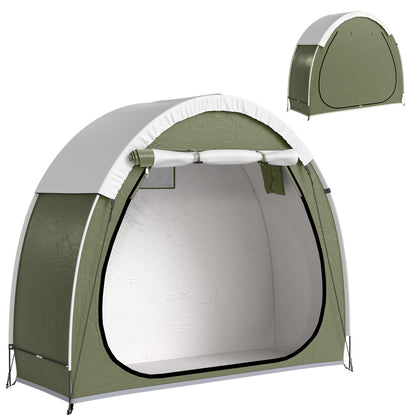 Portable Bike Tent for 2 Bikes – Ventilated, Zipper Door, UPF50+, Waterproof 210D Oxford Bike Shelter (200 x 80 x 170 cm / 78.7" x 31.5" x 66.9")