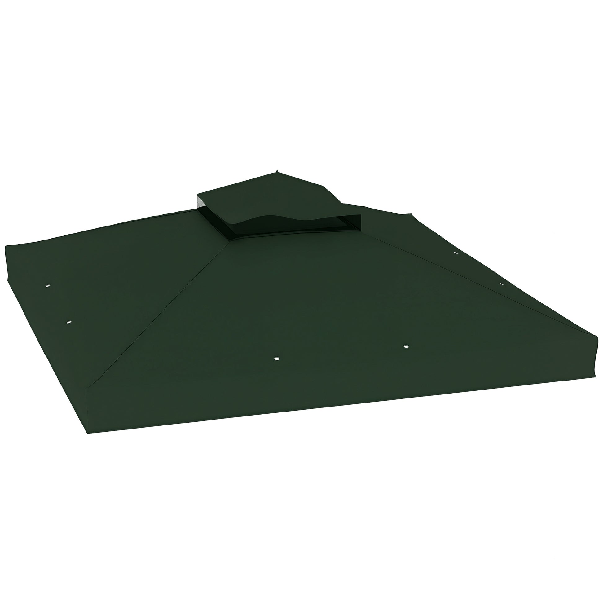 Replacement Canopy for Gazebo 3x3 m Replacement Cover 370g/㎡ with Double Roof with Mosquito Net UV Protection 30+ Replacement Canopy for Gazebo Green