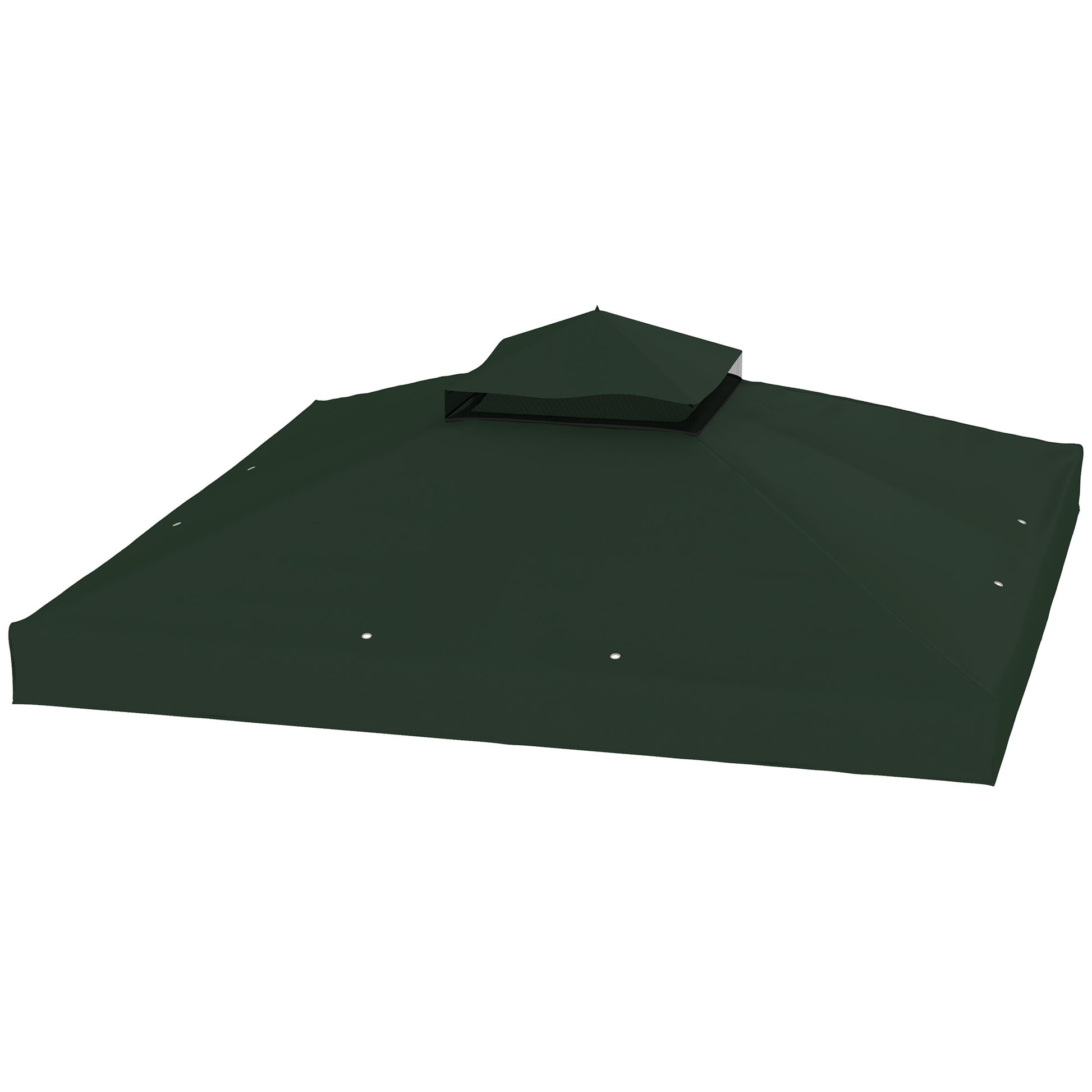 Replacement Canopy for Gazebo 3x3 m Replacement Cover 370g/㎡ with Double Roof with Mosquito Net UV Protection 30+ Replacement Canopy for Gazebo Green