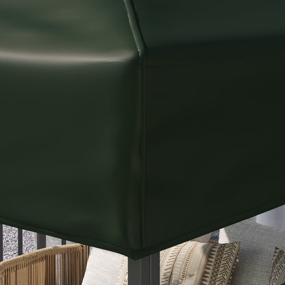 Replacement Canopy for Gazebo 3x3 m Replacement Cover 370g/㎡ with Double Roof with Mosquito Net UV Protection 30+ Replacement Canopy for Gazebo Green