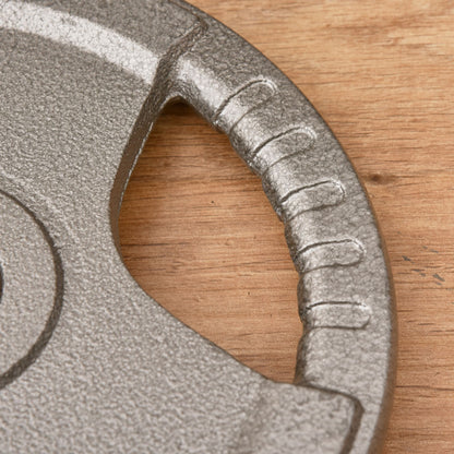 Set of 6 Steel Weight Plates Total of 35 kg 2x10 kg 2x5 kg 2x2.5 kg Olympic Plates with Central Hole of Ø54 mm for Home Gym Training Silver