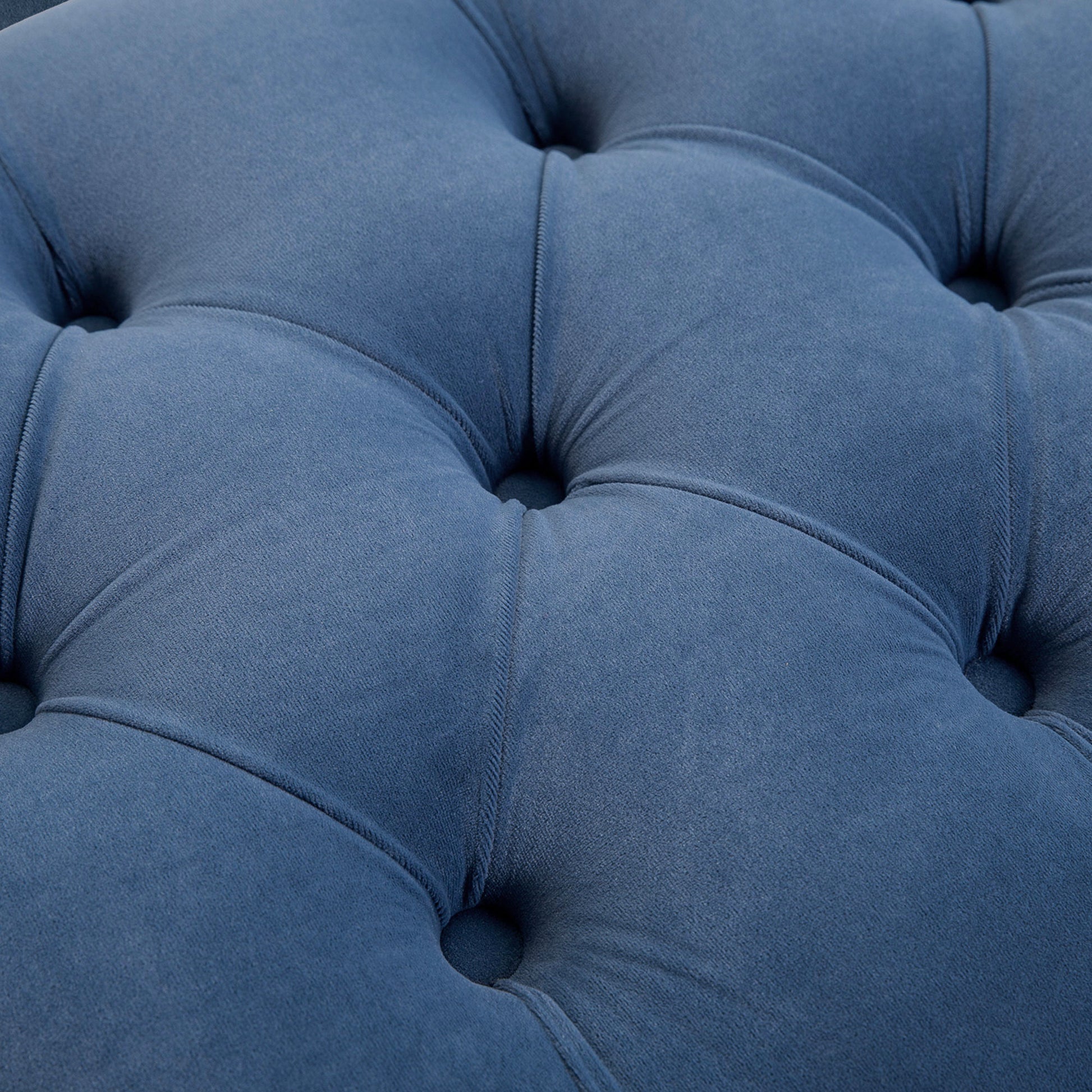Bench, Bed Bench, Shoe Bench with Elevated Legs, Bedroom, Velvet Blue 118 x 45 x 42 cm