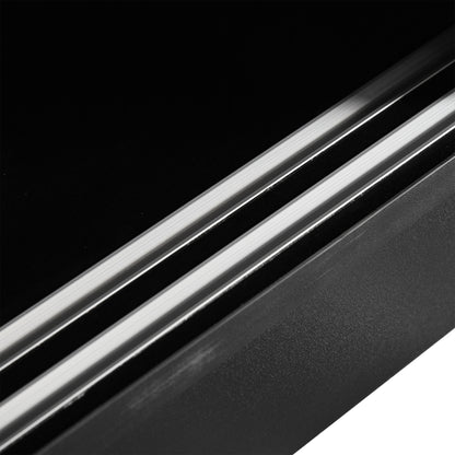 Lockable Sliding Door Office Cabinet dim. 80L x 40W x 120H cm 2 Shelves Particle Board Black