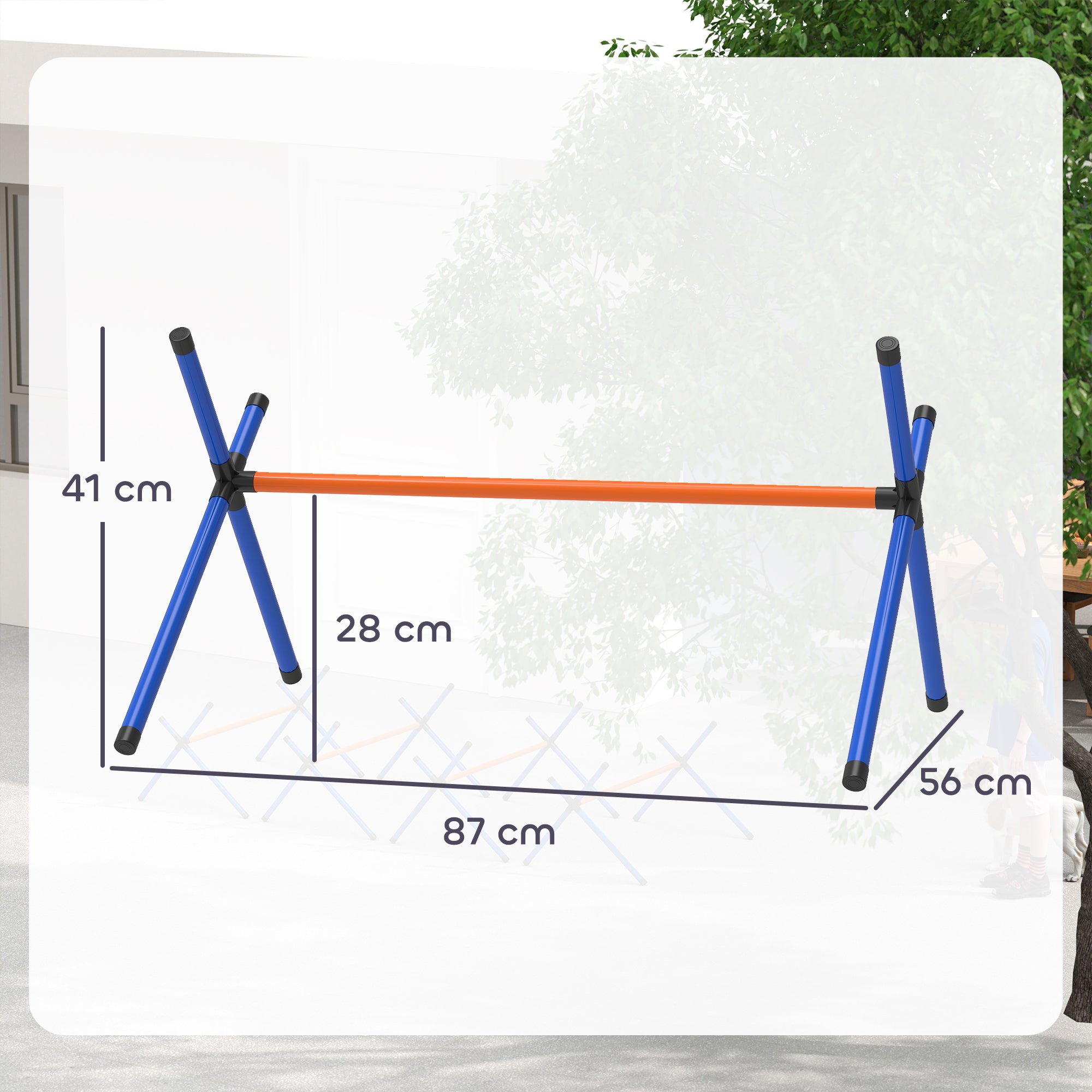 4-Piece Dog Agility Set — Adjustable Hurdles with Carry Bag, Portable Training Kit for Small Dogs