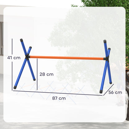 4-Piece Dog Agility Set — Adjustable Hurdles with Carry Bag, Portable Training Kit for Small Dogs