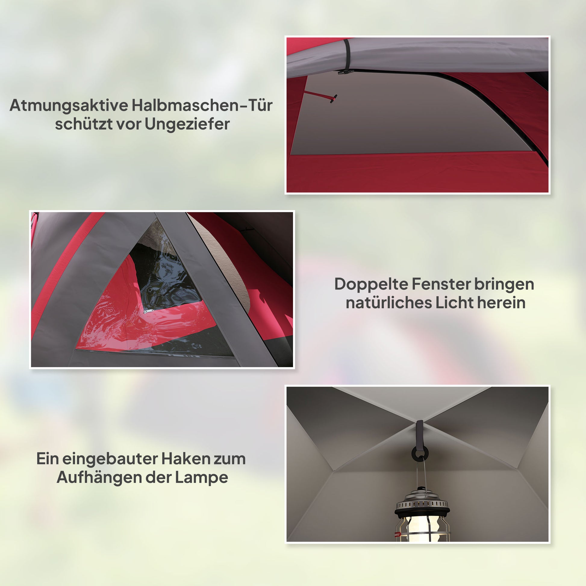 Camping Tent for 3 Persons Light, Stable Waterproof UV 50+ Dome Tent with Canopy Door Window, Groundsheet Family Tent with 2000mm Water Column Tent for Camping Travel Trekking Garden
